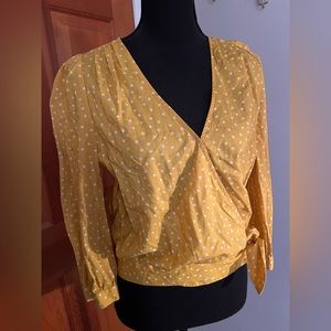 Madewell Star Print Wrap Blouse